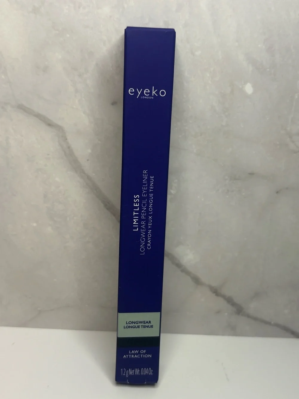 NEW Eyeko Limitless Longwear Pencil Eyeliner in Law of Attraction (Deep Black)